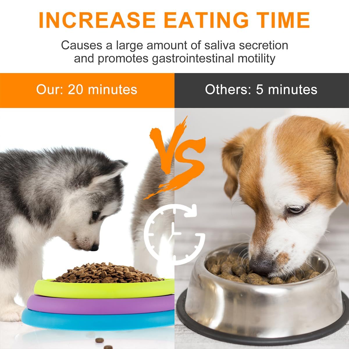 Pet Slow Food Bowl Anti Choking Cat Bowl,3in1 Interactive Dog Feeder Puzzle, Lick Mat & Slow Feeder BowlMental Stimulation Toy For Medium & Large Dogs - Image 5