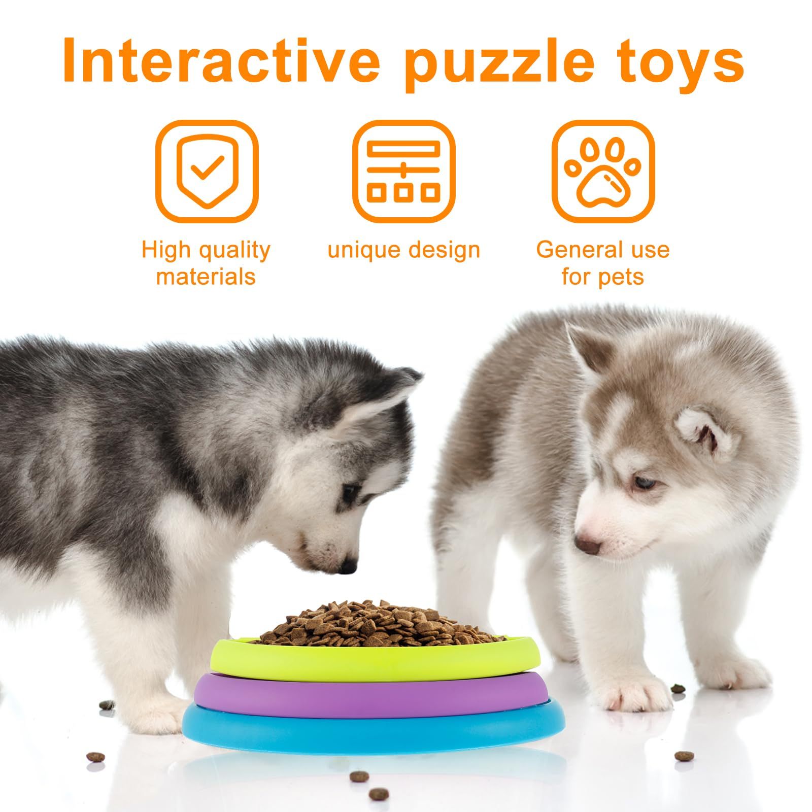 Pet Slow Food Bowl Anti Choking Cat Bowl,3in1 Interactive Dog Feeder Puzzle, Lick Mat & Slow Feeder BowlMental Stimulation Toy For Medium & Large Dogs - Image 6